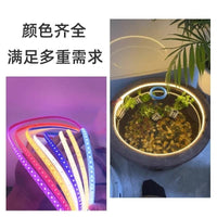 古法鱼缸鱼池专用水下防水LED灯带IP68实心硅胶灯条自粘24V户外