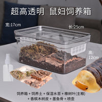 鼠妇饲养盒饲养箱西瓜虫饲养盒鼠妇生态缸鼠妇饲养套餐西瓜虫饲养
