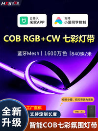 rgbcw灯带已接入米家app智能七彩变色无极客厅氛围线型窗帘洞洞