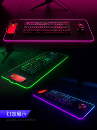 ALIENWARE外星人无线充电鼠标垫RGB发光键盘桌垫电脑垫超大桌垫