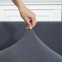 Solid Color Corn Velvet Thickened Stretch Sofa Cover All-Inclusive Non-Slip Couch Slipcover