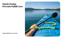 Watercraft Paddle Leash Prevent-Loss Coiled Paddle Rope Elastic Design Coiled Bungee Lanyard for Canoers, Outdoor Enthusiasts, Kayaking, Boating