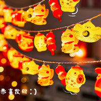 新年过年气氛灯串2025春节阳台装饰彩灯氛围灯挂灯福字蛇年灯饰