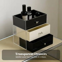 Stackable Multi-Drawer Cabinet Space Saving Cosmetic Case Removable Drawers