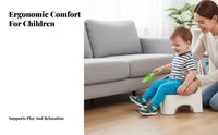 Multi-Purpose Floor Chair with Backrest Rounded Edges Low Stool Strong Load-Bearing kids' Furniture Anti-Slip Design for Toddlers, Parents, Living Room, Entryway, Playroom, Bathroom