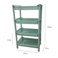 4-Tier Thickened Plastic Storage Rack for Bathroom and Toilet Organization
