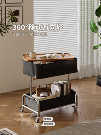 中古小推车边几可移动客厅迷你小茶几置物架沙发侧边柜轻奢高级感