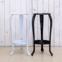 European Style Wrought Iron 2-Tier Plant Stand for Balcony Garden Indoor Outdoor