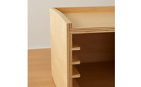 Puzzle Cabinet Open-Front Wooden Puzzle Rack Wooden Desktop Shelf for Teachers, Parents, Preschool, Playroom, Homeschool