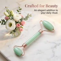 Facial Massage Roller with Face Sculpting Tool, Pink Crystal Gua Sha for Beauty Enthusiasts