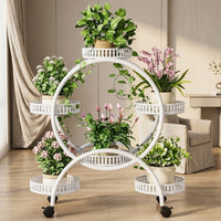 Plant Stand for Indoor Plants, 7-Tier Multi-level Circular Plant Stands Indoor, Tall Plant Pot Stand for Living Room, Modern Minimalist Style
