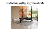 Commercial Grade Bench Press Rack Stable T-Base Design Barbell Bench Press Station Floor Protection Feet Multi-Function Barbell Rack Easy Assembly for Weightlifters, Bodybuilders, Fitness Enthusiasts, Home Gym