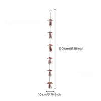 Mushroom Rain Chain Weather Resistant Bell Rain Chain Easy Install Outdoor Decor for Roofline, Garden, Sunroom