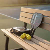 2 Pieces Honeycomb Core Pickleball Paddle Set Geometric Pickleball Paddle with Balls Perforated Rackets Anti-Slip for Beginners, Recreational Players, Students, Community Centers, Schools