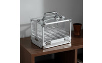 600 Pieces Mahjong Case Organized Compartments Aluminum Mahjong Case Sturdy Transparent Game Piece Holder