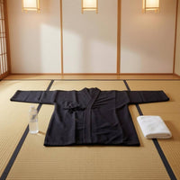 Lightweight Summer Kendo Jacket Long Sleeve Kendo Training Jacket Black Keikogi Shirt Loose Fit