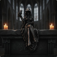 Reaper Statue with Bird Hooded Gothic Statue Black Decor for Halloween, Bookshelf