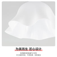pvc波浪灯罩日式简约花朵餐厅新款吊灯外壳ins奶油风创意灯罩批发