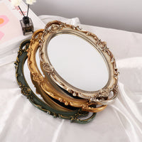 Vintage Resin Photo Frame, Oval Ornate Border for Wall or Desk Display, European Themed Home Decoration Piece