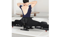 Split-Leg Stretching Caster Wheels Seated Stretching Machine Comfortable Padding Leg Stretcher
