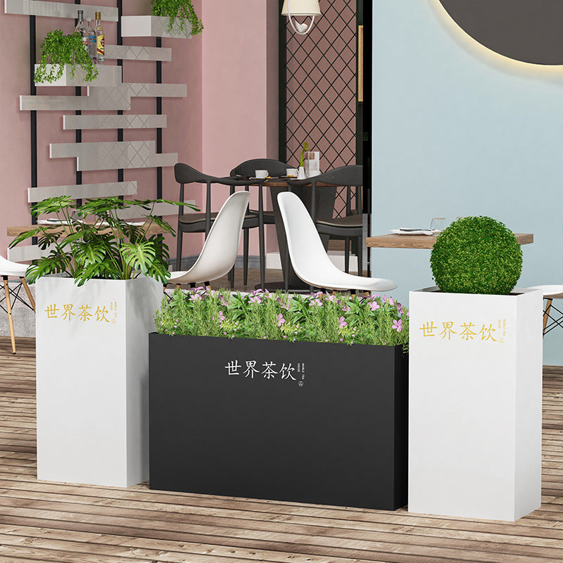 铁艺花箱户外组合不锈钢花槽长条隔断围栏阳台花槽花架种植箱花坛
