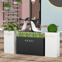 铁艺花箱户外组合不锈钢花槽长条隔断围栏阳台花槽花架种植箱花坛