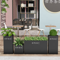 铁艺花箱户外组合不锈钢花槽长条隔断围栏阳台花槽花架种植箱花坛