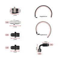 Power Steering Hose Kit Aluminum Alloy Power Steering Line Kit Braided Hose with Fittings High Pressure Leak-Proof