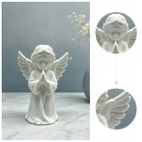 Praying Angel Figurine Small Desktop Ornament Serene for Office Desk, Collectors