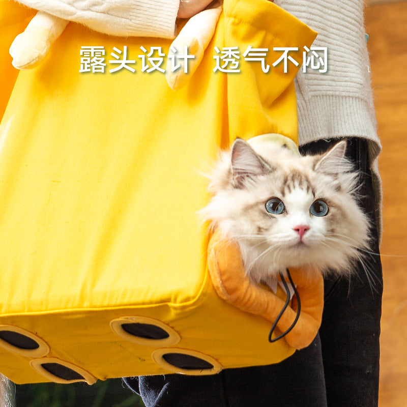 猫咪外出包四脚探地猫包便携式遛猫神器可探头手提单肩包宠物背包