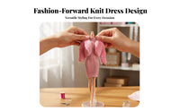 30cm Doll Clothing Fashionable Fashion Doll Winter Clothes Stylish Designs Knit Dress and Faux Jacket Set for Kids