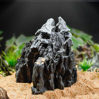 鱼缸造景装饰水族箱爬宠假山鱼虾躲避屋树脂鱼缸摆件骷髅山洞假山