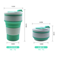 350ml Silicone Collapsible Travel Mug with Lid - Portable, Heat-Resistant, Multi-functional Coffee Cup