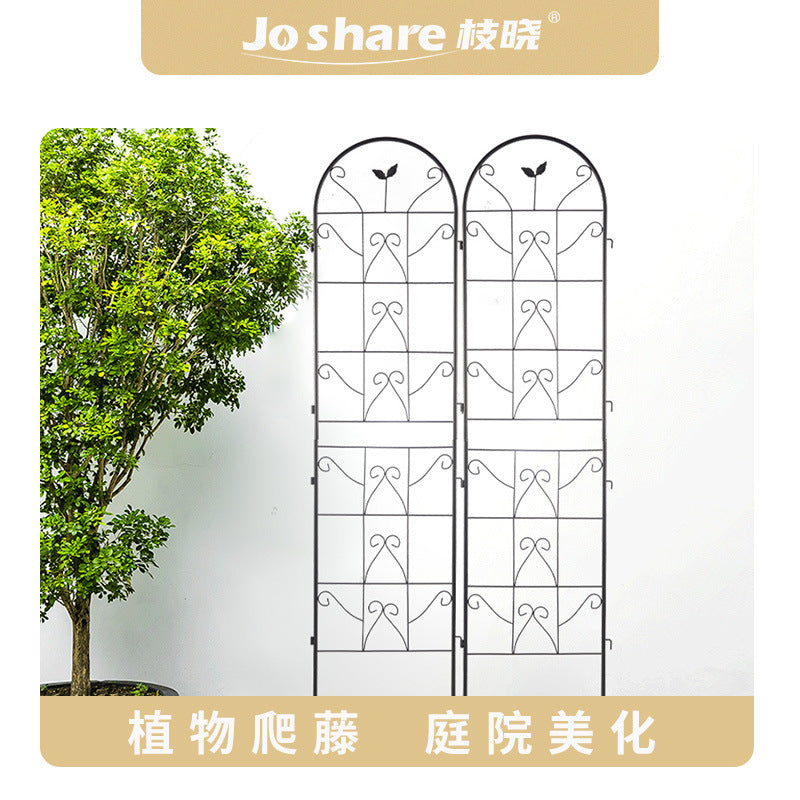 铁艺花屏园艺花支架爬藤架庭院攀爬置物支架屏风可造型花架