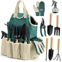 9-Piece Outdoor Garden Tool Set with Scissors - Ideal Gardening Gift Kit