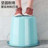 Thickened Plastic Bucket with Lid for Household Laundry, Student Dormitory Bathing, Large Water Storage