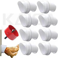 Automatic Poultry Feeder for Chickens and Ducks, Gravity-Fed Rainproof Dispenser