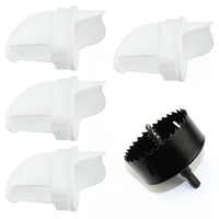 PoultryProFeeder Rainproof Gravity Feeder Ports for Chickens and Ducks, Universal Farm Animal Feeding System