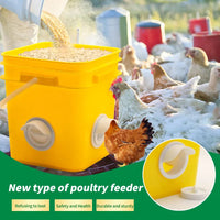 Automatic Chicken Feeder Bucket for Poultry, Gravity Feed Chicken Food Dispenser, Outdoor Chicken Feeding Equipment
