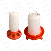 Automatic Poultry Feeder and Waterer Set for Chickens, Ducks, and Geese - Large Capacity Drinker and Feeder Trough