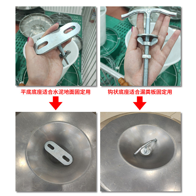 New Thickened Poultry Feeder Trough Anti-Flip Chicken Duck Goose Pig Feeding Trough