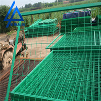 Green PVC Coated Fencing for Agricultural Planting Protection - 4.0mm Hard Plastic Double Wire Mesh Fence