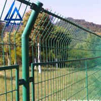 Green PVC Coated Fencing for Agricultural Planting Protection - 4.0mm Hard Plastic Double Wire Mesh Fence