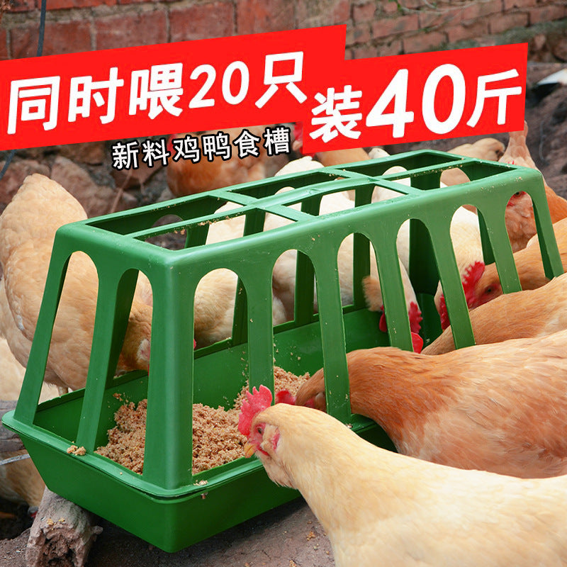 Automatic Chicken Feeder with Lid, Large Capacity Poultry Feed Dispenser, Spill-Proof Design