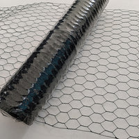 PVC Coated Hexagonal Wire Mesh, 1-inch Small Hexagonal Net for Cages, Dark Green