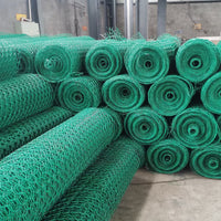 PVC Coated Hexagonal Wire Mesh, 1-inch Small Hexagonal Net for Cages, Dark Green