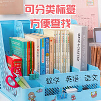 Thickened Document Storage Rack with Pen Holder - Desktop Organizer for Office and Students