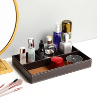 Leather Valet Tray Key Coin Storage Desk Organizer for Office Supplies Stationery