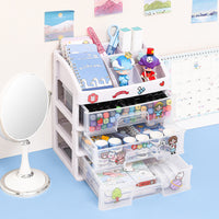 Desktop Storage Box Student Cosmetic Drawer Organizer Ins Dorm Office Desk Stationery Tidy Holder