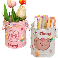Vintage Iron Art Pen Holder Desktop Organizer for Office and Kids, Large Capacity Stationery Storage Box